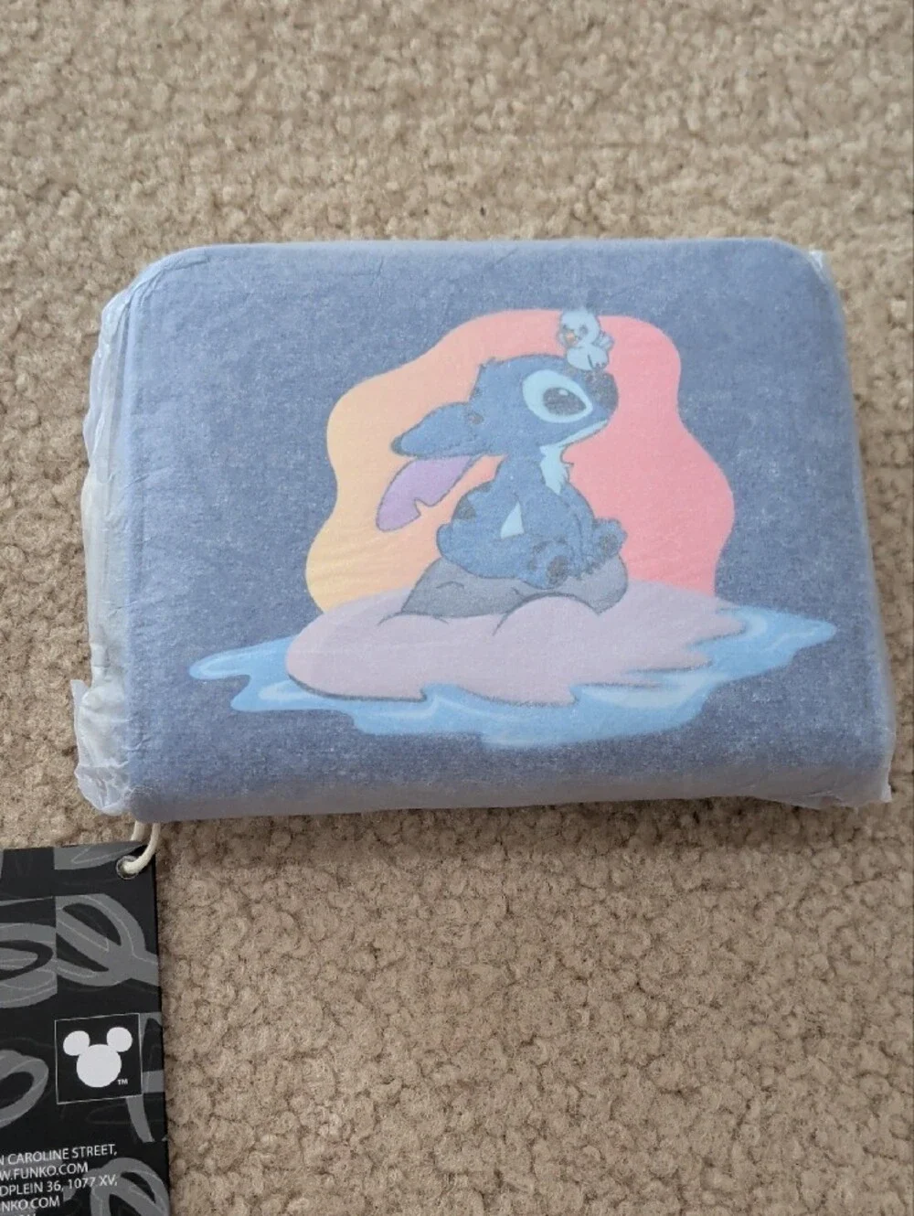Loungefly Blue Stitch Illustrated Zip Wallet with Pastel Accent